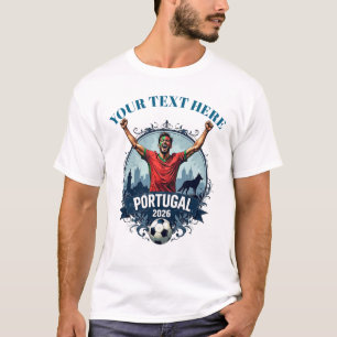 Camiseta Adepto Personalizado da Seleção de Futebol de Port