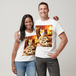 Camiseta Adequação de Gatos Adorável com Mensagem Sensível