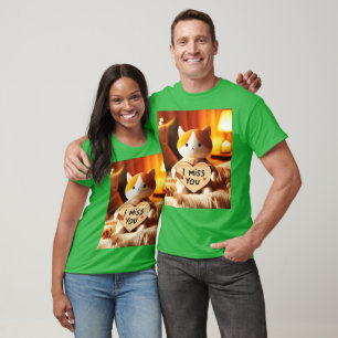 Camiseta Adequação de Gatos Adorável com Mensagem Sensível