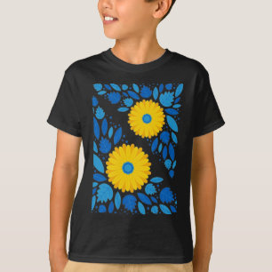 Camiseta Adesivo Azul e Amarelo da Ucrânia
