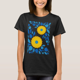 Camiseta Adesivo Azul e Amarelo da Ucrânia 