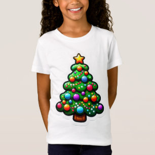 Camiseta Adesivo brilhante de Natal de desenho animado