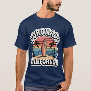 Camiseta Adesivo da Praia de Surf do Coronado Califórnia vi