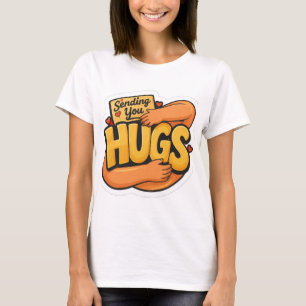 Camiseta Adesivo de Abraços - Desenho Animado Fofo Abraçand