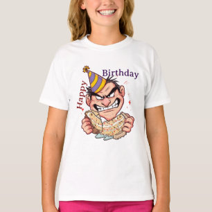 Camiseta Adesivo de Aniversário Engraçado