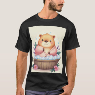 Camiseta Adesivo de Capivara na Banheira de Hidromassagem V