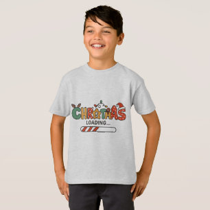 Camiseta Adesivo de Carregamento de Natal Fofo