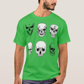 Camiseta adesivo de crânios