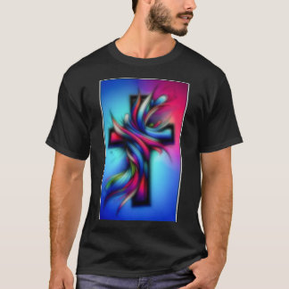 Camiseta Adesivo de Cruz Colorida