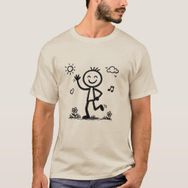 Camiseta Adesivo de desenho animado fofo desenhado à mão