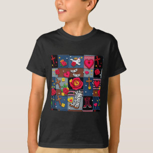 Camiseta Adesivo de Impressão de Patchwork da Princesa Coun