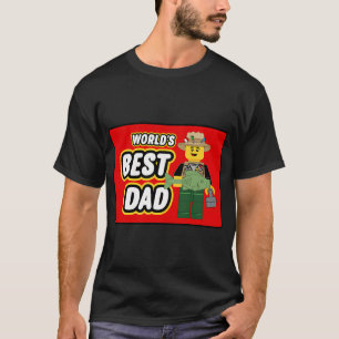 Camiseta Adesivo de Minifigura de Pescaria do Melhor Pai do