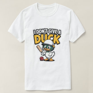 Camiseta Adesivo de Pato de Críquete Engraçado – “Não Dou a