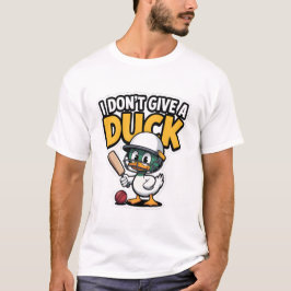 Camiseta Adesivo de Pato de Críquete Engraçado – “Não Dou a