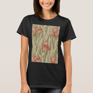 Camiseta Adesivo de Pintura de Flores Vintage