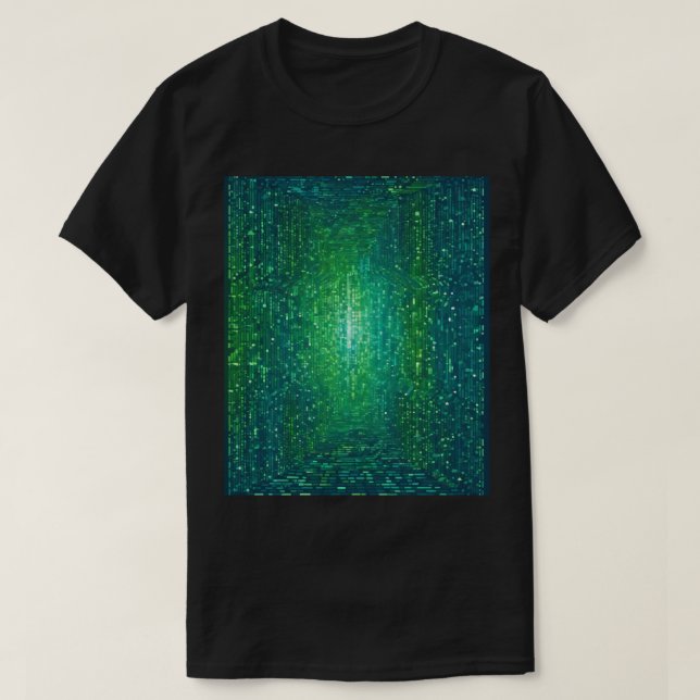 Camiseta Adesivo de Programador de Rede de Código Binário D (Frente do Design)