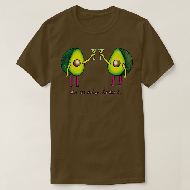 Camiseta adesivo de torrada de abacate (Frente do Design)