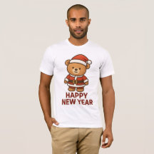 Adesivo de Urso Teddy Fofo Papai Noel Ano Novo Fel
