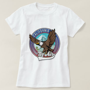 Camiseta Adesivo de viagem pela Califórnia de avião