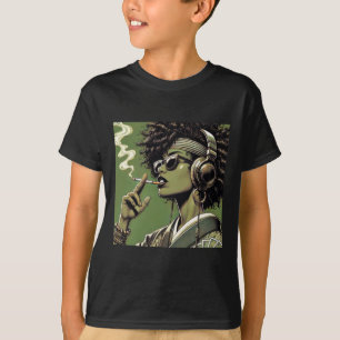 Camiseta Adesivo de Vibrações Retro Samurai Femme com Estil