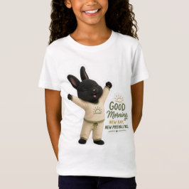 Camiseta Adesivo do Coelho de Alongamento Matinal