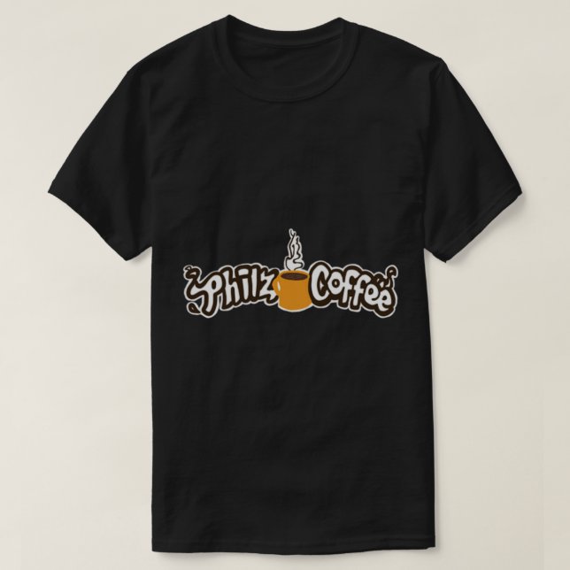 Camiseta Adesivo do logotipo Philz Coffee (Frente do Design)