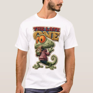 Camiseta Adesivo Embroiderado de Camaleão Engraçado 'O Atra