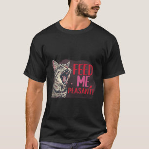 Camiseta Adesivo engraçado de gato mandão "Me Alimmente, Ca