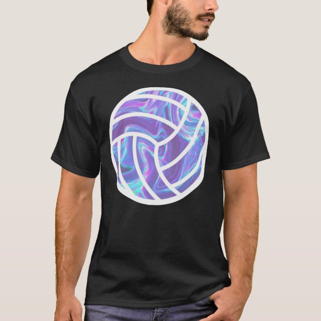 Camiseta Adesivo holográfico de voleibol (Frente)