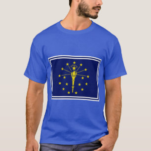 Camiseta Adesivos da Bandeira do Estado de Indiana