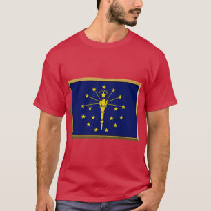 Camiseta Adesivos da Bandeira do Estado de Indiana2