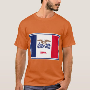 Camiseta Adesivos da Bandeira do Estado de Iowa