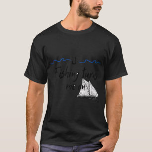 Camiseta Adesivos engraçados de pesca.A pesca me excita