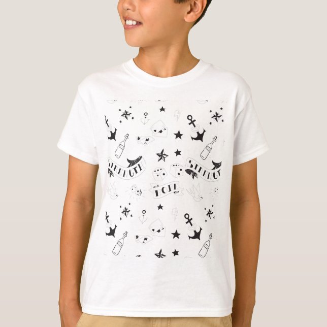 Camiseta Adesivos Tattoo Flash Hope (Frente)