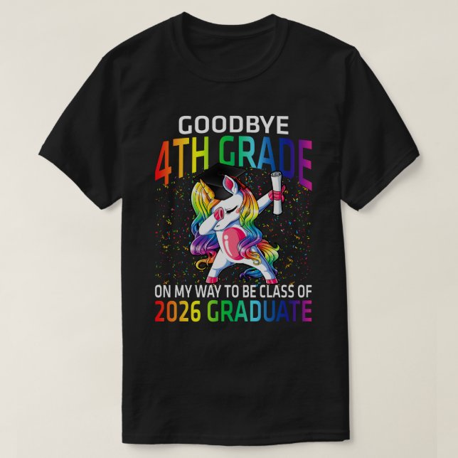 Camiseta Adeus 4ª Classe de 2026 Formando Hello 1rua gra (Frente do Design)