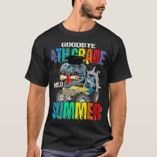 Camiseta Adeus, 4º ano Alô Monstro de Verão Dinos de Caminh
