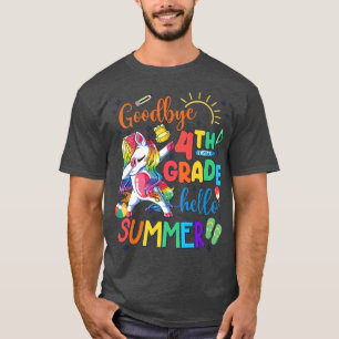 Camiseta Adeus 4º ano Alô Verão Unicórnio Último dia de