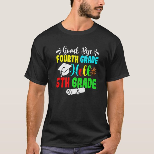 Camiseta Adeus 4º ano, dia passado, dia de 5 (Frente)