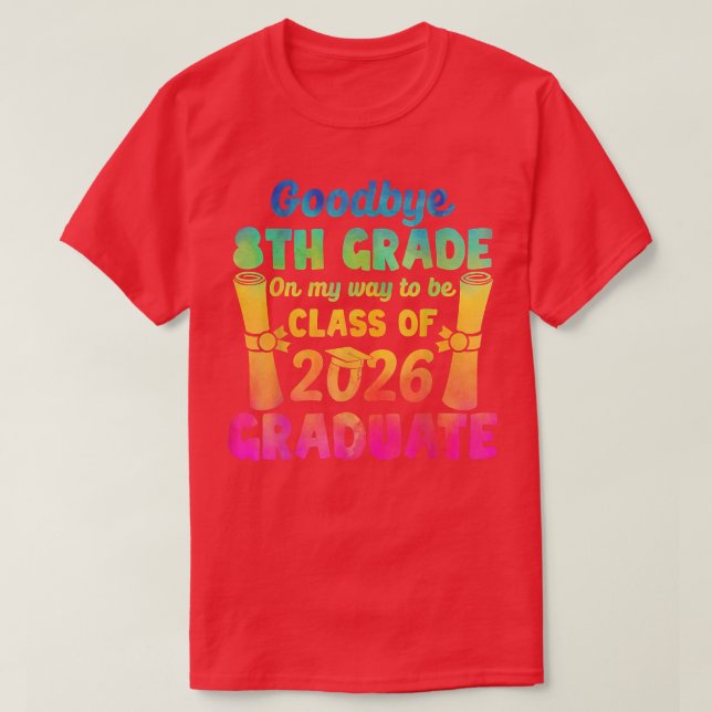 Camiseta Adeus 8ª classe classe de 2026 2022 Formando Hello (Frente do Design)