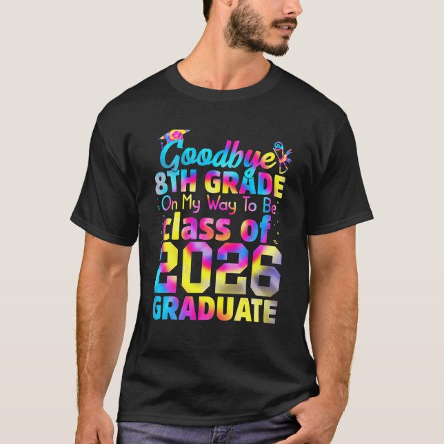 Camiseta Adeus 8ª Classe De 2026 Formando Alô 9º Gra (Frente)