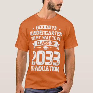 Camiseta Adeus Classe do Jardim de Infância de 2033 Formand