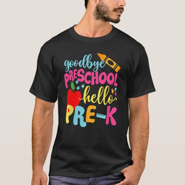 Camiseta Adeus Classe Pré-Escolar De Formando 2033 Olá Pré (Frente)
