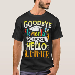 Camiseta Adeus Escola Elementar Alô Professor de Verão Stu