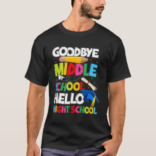 Camiseta Adeus Escola Média Alô Graduação de Segundo grau