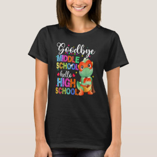 Camiseta Adeus Escola Média Alô Segundo grau Feliz Último