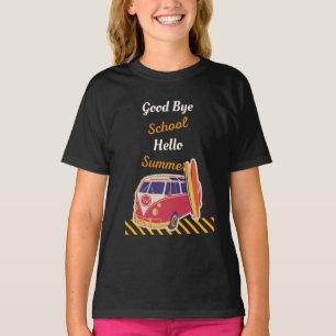 Camiseta Adeus, escola, olá, verão