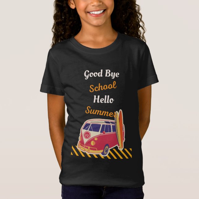 Camiseta Adeus, escola, olá, verão (Frente)