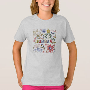 Camiseta Adeus Escola, Olá Verão E Flores T-Shirt