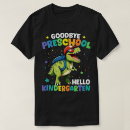 Camiseta Adeus Graduação Pré-Escolar Dinossauro T rex