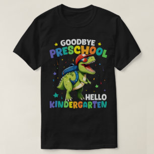 Camiseta Adeus Graduação Pré-Escolar Dinossauro T rex